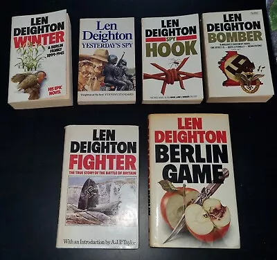 £9.99 • Buy 6 LEN DEIGHTON VINTAGE BOOKS - X4 P/b And X2 H/b - Good Condition