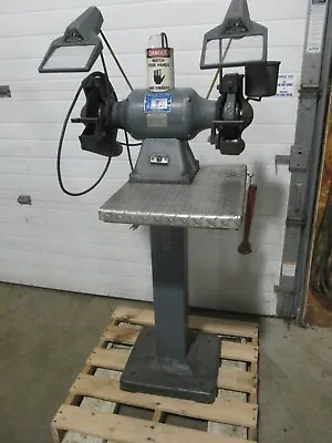 USED Baldor 8100WD Heavy Duty 8  Pedestal Type Bench Grinder W/ Stand • $1650