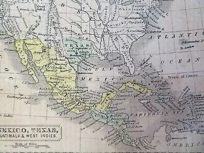 Republic Of Texas Mormon City Great Salt Lake Mexico California 1848 Boynton Map • $112.50