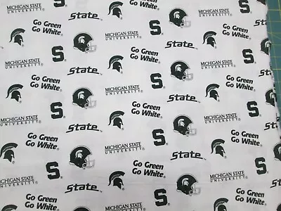 Michigan State University Spartans Sport Design Brand New 1/2 Yd 100% Cotton • $6