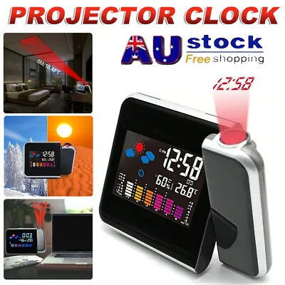 Alarm Clock Smart Digital LED Projection Temperature Time Projector LCD Display • $18.89