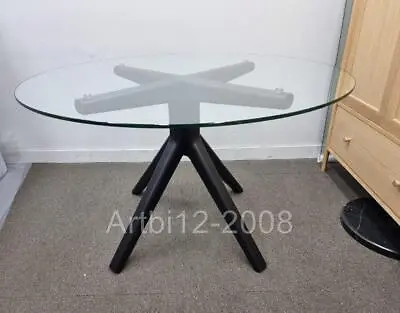 John Lewis Poise 6 Seater Round Glass Dining Table Clear/Black RRP£599 (3505) • £349