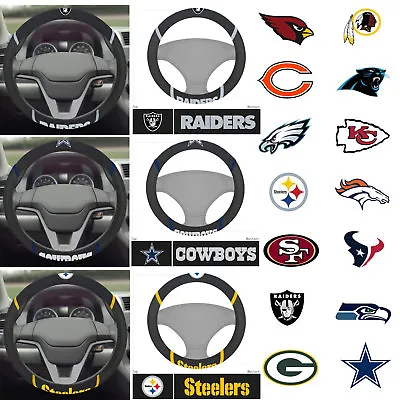 New NFL Pick Your Teams Car Truck SUVs Van Embroidered Steering Wheel Cover • $20.66