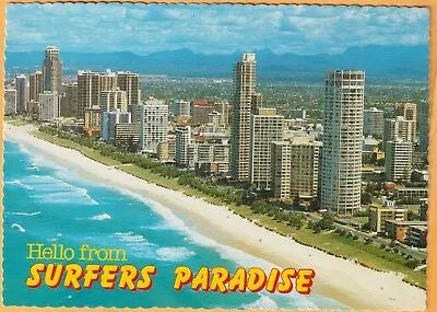 Aerial View Of Surfers Paradise Gold Coast Hughes Postcard • $8.95