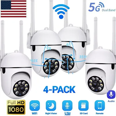 4-Pack Wireless 5G WiFi Security Camera System Smart Outdoor Night Vision 1080P • $58.99