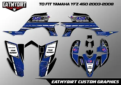 For Yamaha Yfz 450 2003-2008 Raptor  Full Graphics Kit Decals  Stickers Atv Quad • $252.89