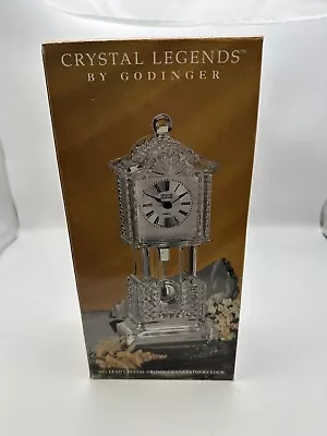 Shannon Crown Crystal Grandfather Tabletop Battery Pendulum Clock 10.5  Tall • $34.18