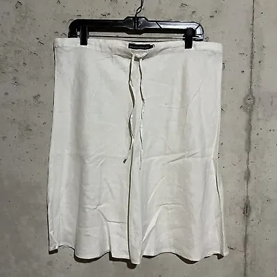 Island Company White Skirt 100% Linen Women’s Medium M • $28.88