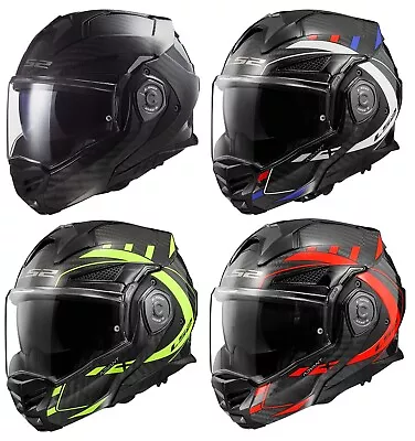 Ls2 Ff901  Advant X Carbon Fibre Modular Flip Front Full Face Motorcycle Helmet • $505.17