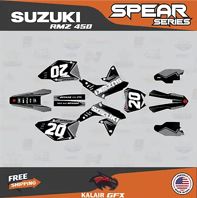 Graphics Kit For Suzuki RMZ450 2008-2017 RMZ 450 Spear Series - Gray • $278.19