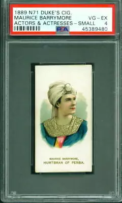 1889 N70 71 Duke's Cigarettes Actors & Actresses MAURICE BARRYMORE (VG/EX) PSA 4 • $59.98