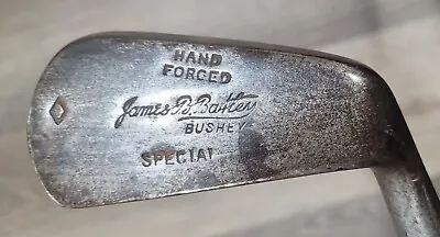 Antique Vintage James B. Batley Bushey Smooth Face Hickory Wood Shaft Golf Club • $49