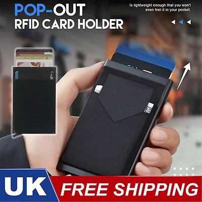 £8.95 • Buy RFID Wallet Credit Card Holder Protector Metal Blocking Slim Money Men Pocket UK