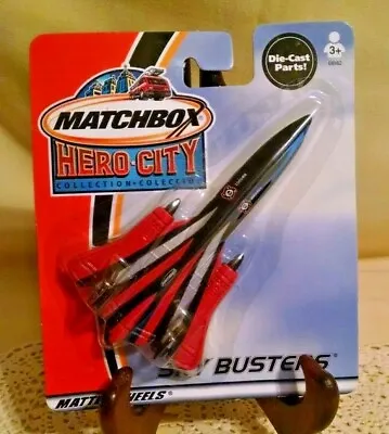 Matchbox Hero City Sky Busters Sr-71 Blackbird Black Red Bird 2002 New Diecast. • $15