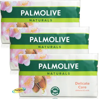9 Bars Of Palmolive Naturals Delicate Care Almond & Milk Soap 90g • £10.59