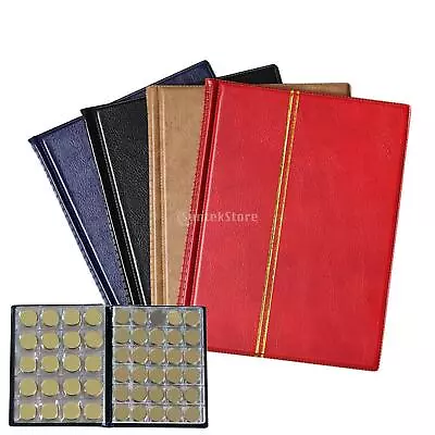 Coin Album Book 250 Pocket  Storage Case Folder Coin Sleeves Pages • £13.26