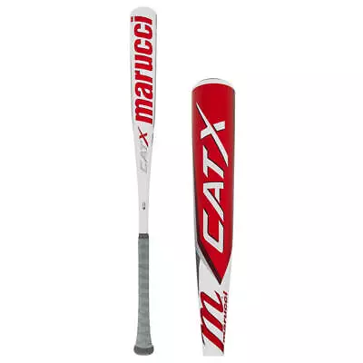 New MARUCCI CATX BBCOR -3 Aluminum Baseball BAT 2 5/8  Barrel White/Red • $379.95