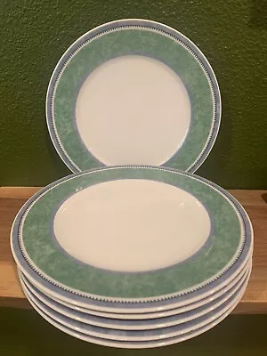 Set Of 6 Villeroy & Boch Switch3 Costa Salad Dessert Plates 8.25 W Blue Green • $95.20