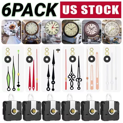 6PCS DIY Wall Quartz Clock Movement Mechanism Replacement Repair Tool Parts Kit • $9.99