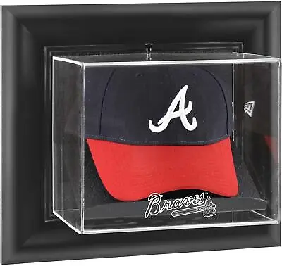 Atlanta Braves Black Framed Wall-Mounted Logo Cap Display Case - Fanatics • $84.99