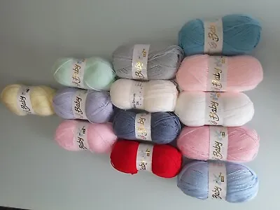 Jarol Woolcraft Baby  DK Yarn 100g 16 Colours Knitting Crochet Crafts • £2.25