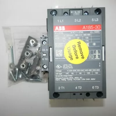 ABB A185 3-Pole CONTR 208/60175/50 A185F-30-11-34 • $885.60