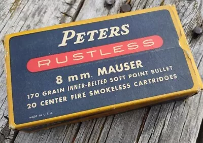 EMPTY Peters 8mm Mauser Cartridge Box • $15