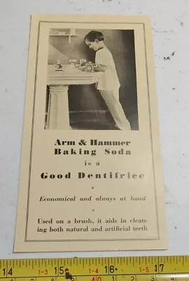 Vintage Arm & Hammer Baking Soda Church & Dwight Co NY Toothpaste Advertising • $14.99