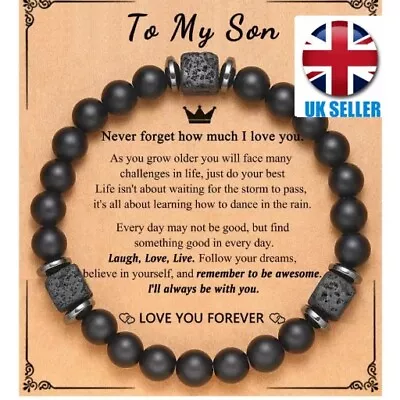 To My Husband Boyfriend Son Dad Grandpa Brother Man Bracelet With Card • £5.99