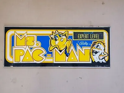 Bally Midway Ms Pac Man Video Game Marquee Plexiglass Not Translite Pacman • $54.95