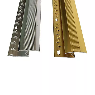 £3.99 • Buy Z Edge Carpet Metal To Tile Laminate Wood Door Bar Trim Threshold Brass / Silver