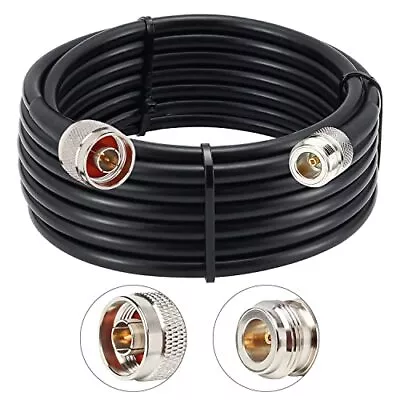 XRDS -RF 15ft N Male To N Female Cable 50 Ohm KMR240 Low Loss N Connector Coax • $30.57