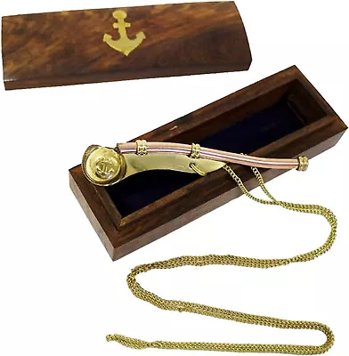$14.29 • Buy Nautical Mariner Boatswains Whistle Chain Bosun Pipe Nautical Collection With Wo