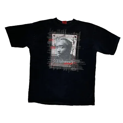Vintage 2Pac Tupac T-Shirt Size 2XL Makaveli Black Y2K • $18