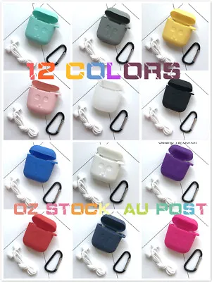 $5.69 • Buy Soft Strap Holder Silicone Case Cover Skin Apple Accessories Airpods Shockproof