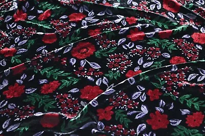 2.2 Yd/ Vintage Mulberry Silk Velvet Fabric Luxury Oriental Cloth Uzbek Textile • $65