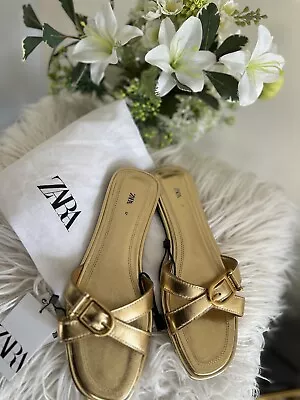 Zara Gold Sandals Size 5 BNWT • £19