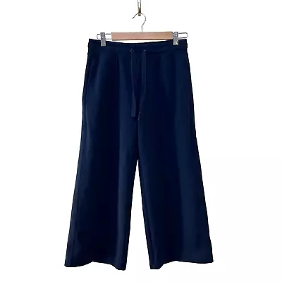 Vince Drawstring Cropped Sweatpants Pants Navy Blue Lounge Women's Small • $29.95