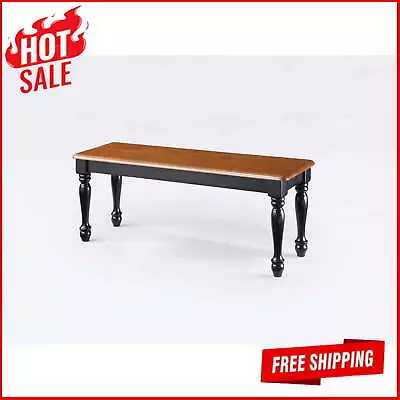 Solid Wood Dining Room Bench Rectangular Farmhouse Kitchen Breakfast 2 Seat New • $103.50