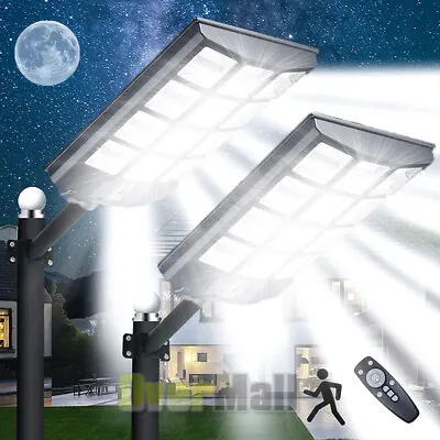 $144.61 • Buy 9900000000LM 1600W Commercial LED Solar Street Light Dusk To Dawn Road Lamp+Pole