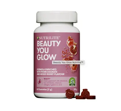 Beauty You Glow Nutrilite Skin Hair Nails Supplement Organic Gummie Nutrient Vit • £35.99