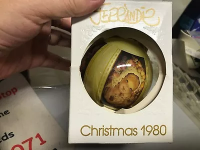 Vintage Schmid Christmas Mother & Child Ball Ornament NIB 1980 Ferrandie • $4