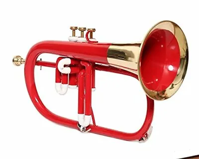 WASHINGTON FILM FEST-Bb-3-Valve-FlugelHorn-RED BRASS FINISH--Free-HARD-Case-MP. • $198.63