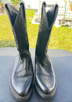 Ariat 10002218 Heritage Western R Toe  BLACK Cowboy WESTERN Boots SIZE  9.5 D • $19.99