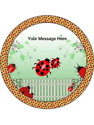 Novelty Personalised Ladybirds / Bugs 7.5  Edible Wafer Paper Cake Topper Garden • £3.49