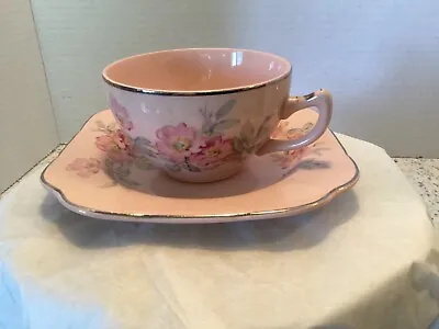 Vintage W.S. George Pink Argosy Blossom Cup And Saucer Set X2 Sets. • $10