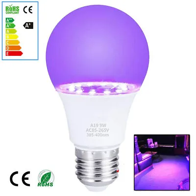 E27 LED Blacklights Bulb UV 9W Blacklight Party Club Bar Decor Poster Glow Lamp • £7.67