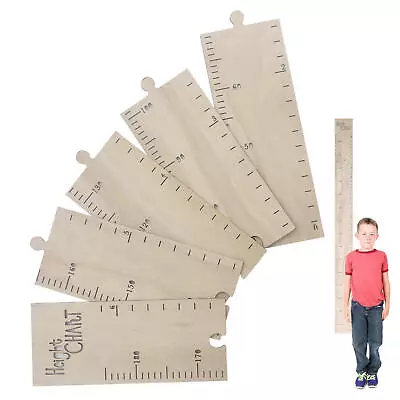 Wooden Kids Children Height Growth Chart Measure Wall Hanging Ruler Home Decor • $16.46