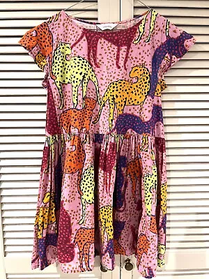 Cute GORMAN “Cheetahs” Cotton Dress * Size 12 • $125