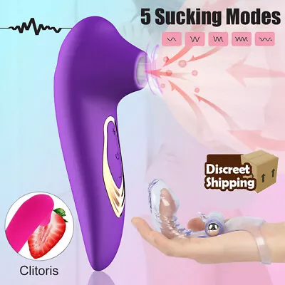 Sucking Vibrator Oral Clit G-spot Sucker Dildo Nipple Massager Women Sex Toys AU • $19.95